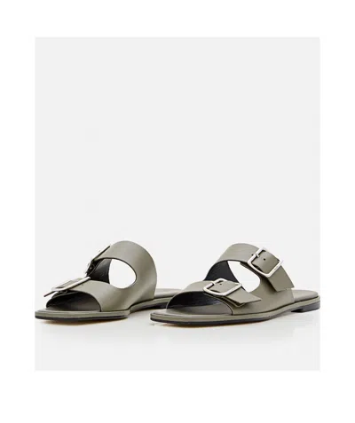 Aeyde Open-toe Slippers In Green