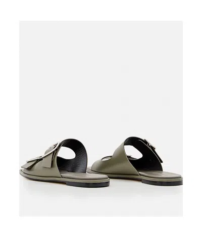 Aeyde Open-toe Slippers In Green