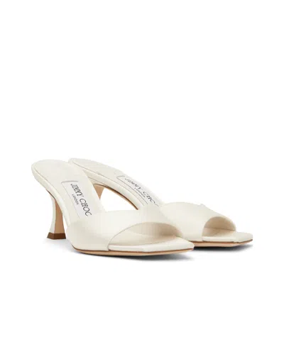 Jimmy Choo Womens Ivory Skye 70 Single-strap Leather Heeled Mules