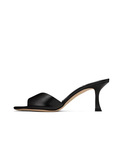 Jimmy Choo Women Skye 70 Leather Heel Sandals In Black