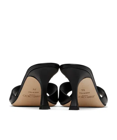 Jimmy Choo Women Skye 70 Leather Heel Sandals In Black