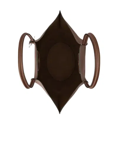 Tod's Shopping Bag In Straw And Leather Medium In Brown