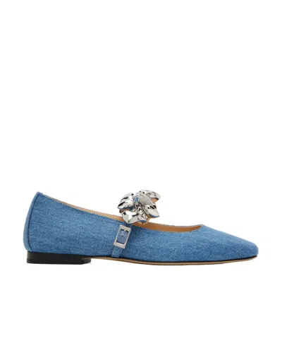 Machmach Square Toe Ballet Flats In Blue