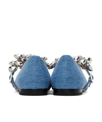 Machmach Square Toe Ballet Flats In Blue