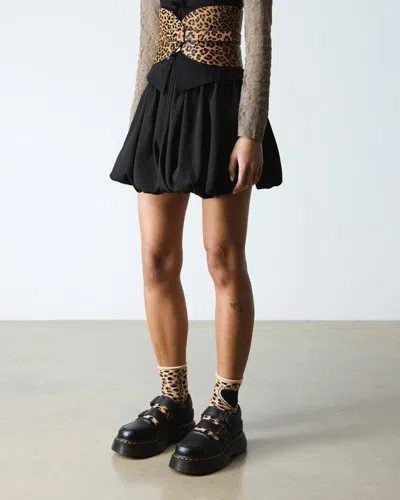 Dr. Martens Black Buzz Milled Nappa Leather Mary Jane Loafers In Black Milled Nappa