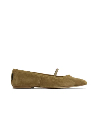Apc Swan Ballerina Flats In Camel