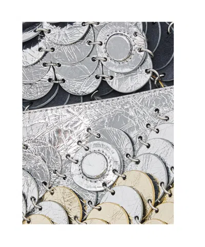 Rabanne Paco Leather Bag In Gold/silver