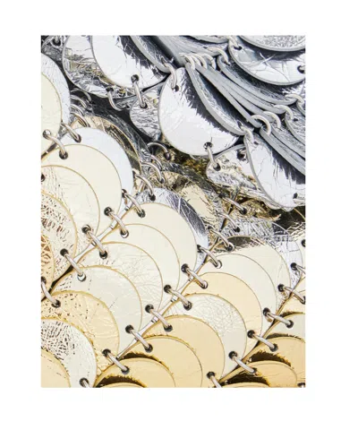 Rabanne Paco Leather Bag In Gold/silver