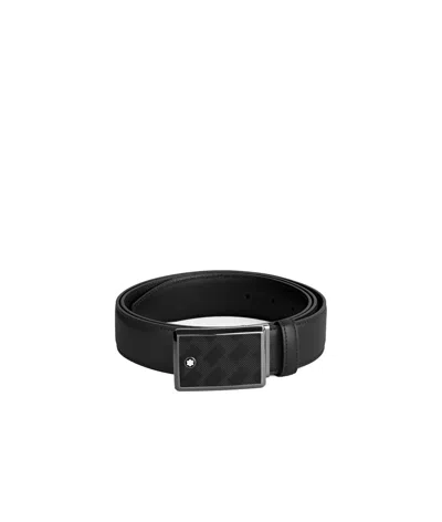 Montblanc Black 35 Mm Leather Belt