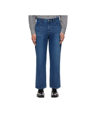 Ader Error Jeans With Belt Loops In Blue