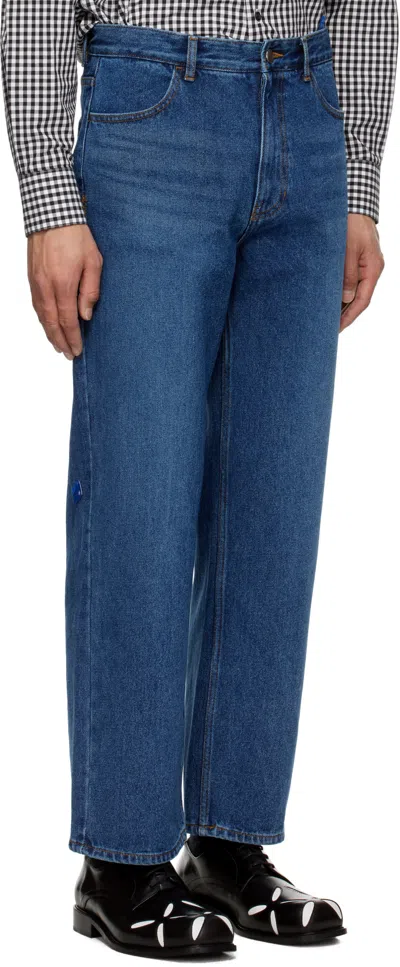 Ader Error Jeans With Belt Loops In Blue