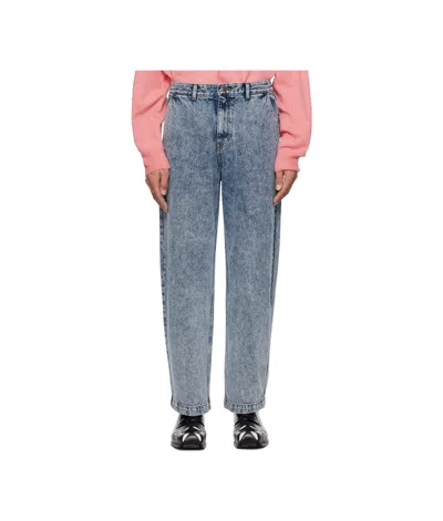 Ader Error Denim Trousers With Belt Loops In Blue