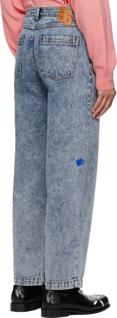 Ader Error Denim Trousers With Belt Loops In Blue