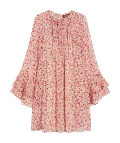 Max Mara Round-neck Dress In Pink