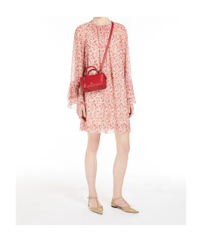 Max Mara Round-neck Dress In Pink