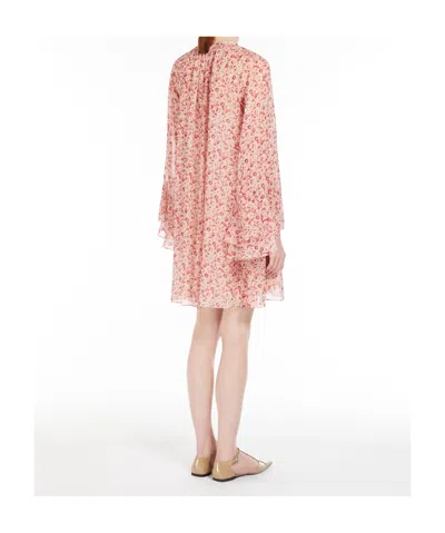 Max Mara Round-neck Dress In Pink