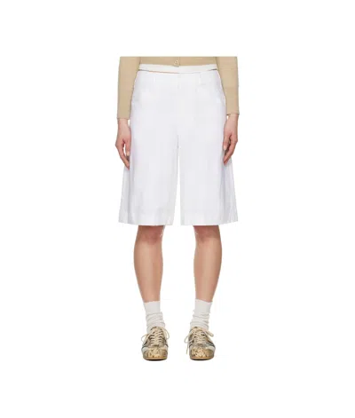 Rag & Bone Banks Linen Blend Walking Shorts In White