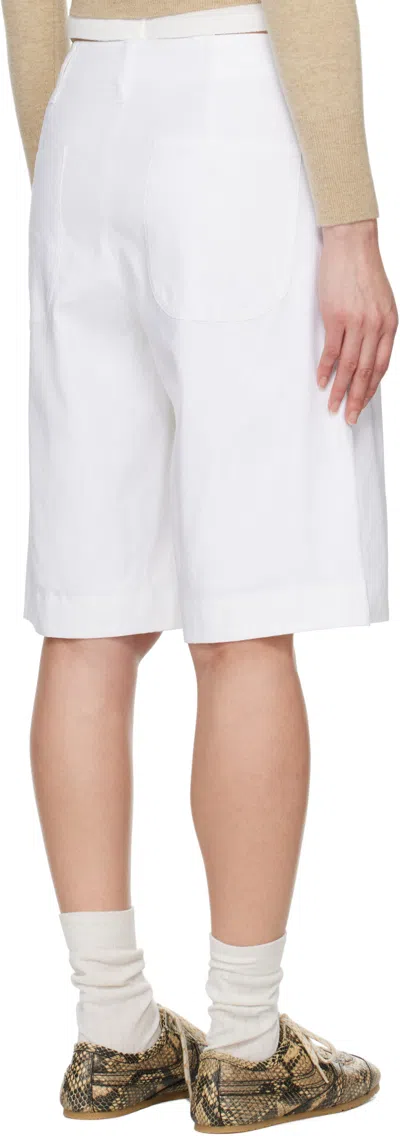 Rag & Bone Banks Linen Blend Walking Shorts In White