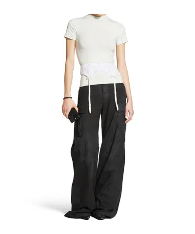 Balenciaga Chalk Stretch Cotton T-shirt In Off White