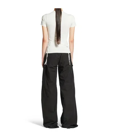 Balenciaga Chalk Stretch Cotton T-shirt In Off White