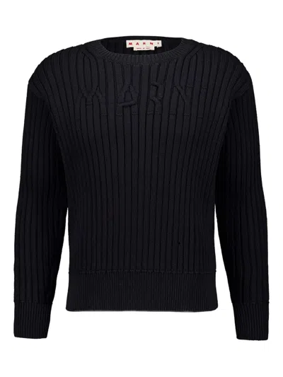 Marni Ribbed-knit Jumper In 黑色