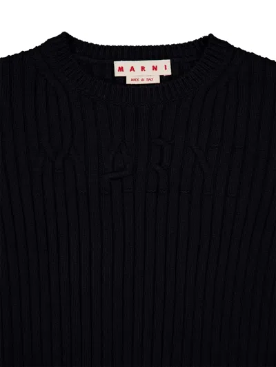 Marni Ribbed-knit Jumper In 黑色