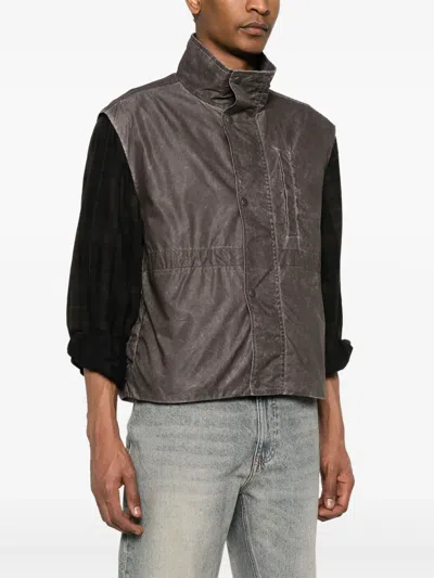 Our Legacy Firm Brown Vest With Vintage Effect In 褐色