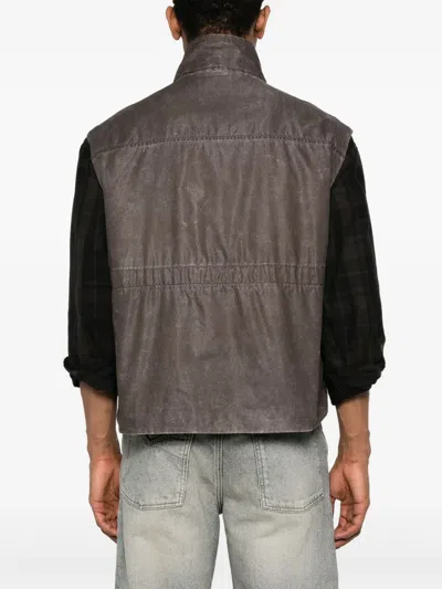 Our Legacy Firm Brown Vest With Vintage Effect In 褐色