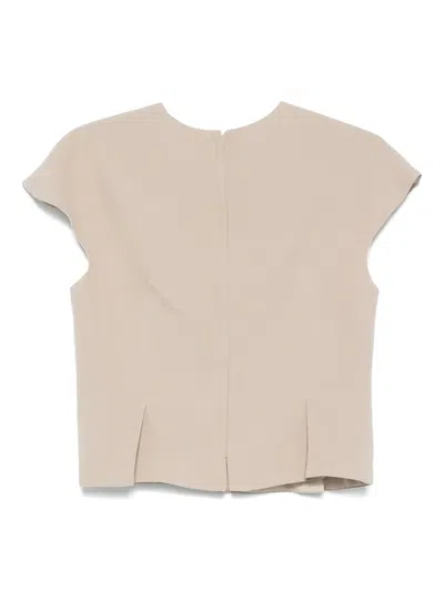 De Santis V-neck Top In 中性色