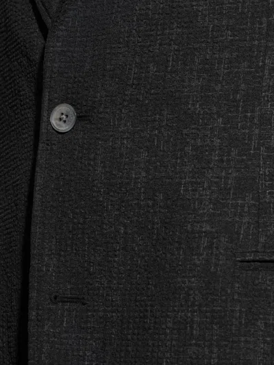 Emporio Armani Single-breasted Blazer Jacket In Black