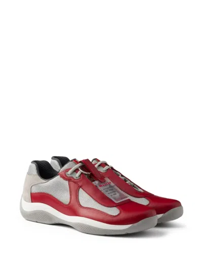 Prada Men's America's Cup Original Sneakers In 红色