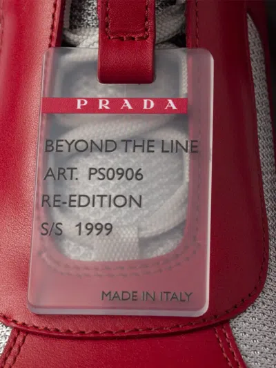 Prada Men's America's Cup Original Sneakers In 红色