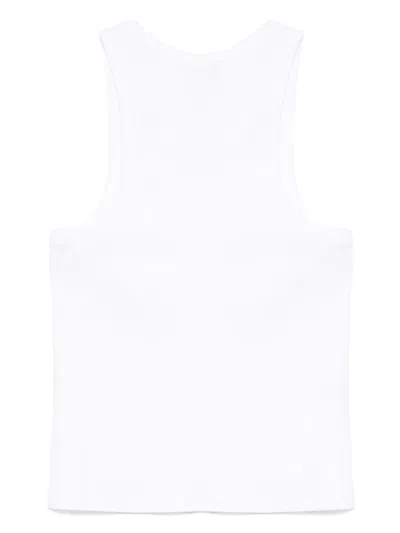 Charles Jeffrey Loverboy Mens Brand-embroidered Ribbed Cotton Tank Top White