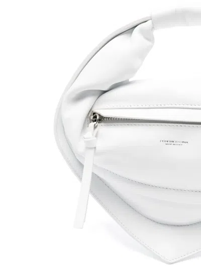 Federico Cina Mini Tortellino Tote Bag In White