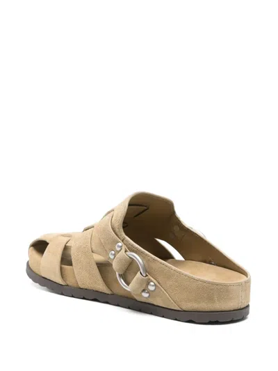 Ash Terry Suede Velours Sandals In Neutral