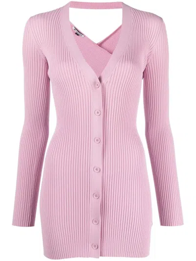 交叉背带针织开衫