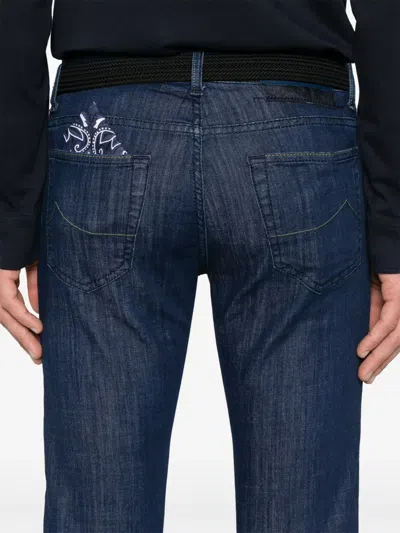 Jacob Cohen Slim Fit 5 Pocket Bard Denim In 蓝色