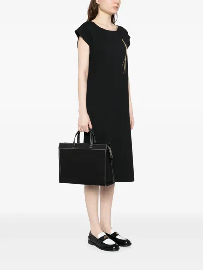 Agnès B. Canvas 2-way Tote Bag In 黑色