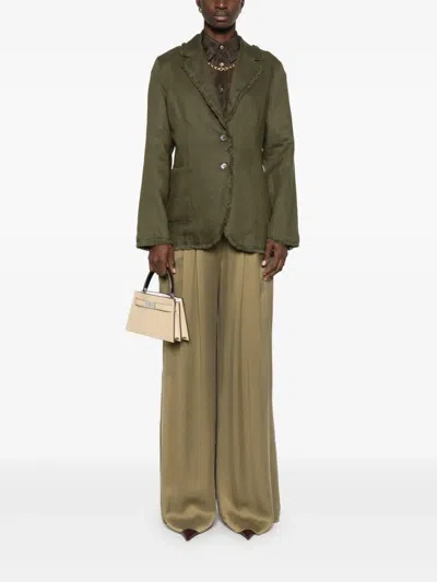 P.a.r.o.s.h Frayed Blazer In 绿色