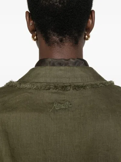 P.a.r.o.s.h Frayed Blazer In 绿色