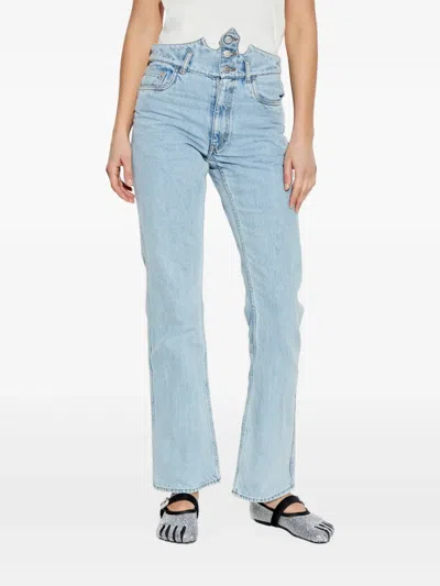 Coperni Logo-plaque Jeans In 蓝色