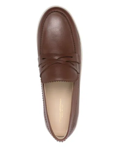 Stuart Weitzman Brixton Comfortable Flat Sole Loafers In Brown