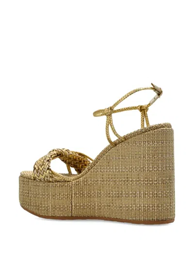 Casadei Raffia Platform Espadrilles In 中性色