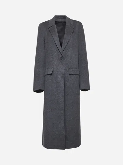 Totême Toteme One-button Double Face Wool Long Coat