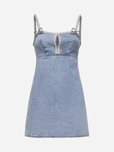 Self-portrait Denim Pearl Mini Dress