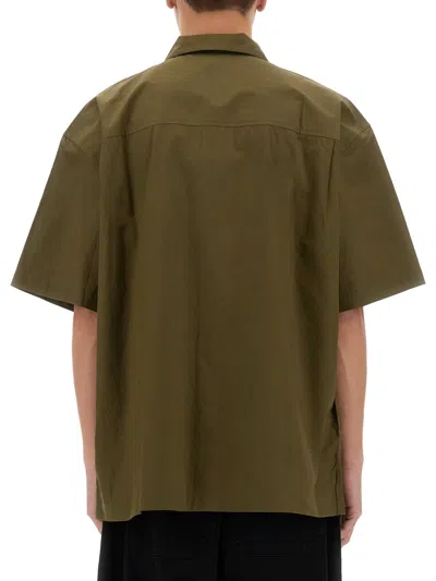Ymc You Must Create Ymc Green Textured Cotton "ciders" Shirt In Brown