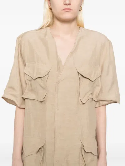 Jnby Four-pockets Dress In Neutrals