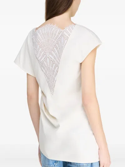 Jw Anderson J. W.anderson Asymmetric Draped Top In White
