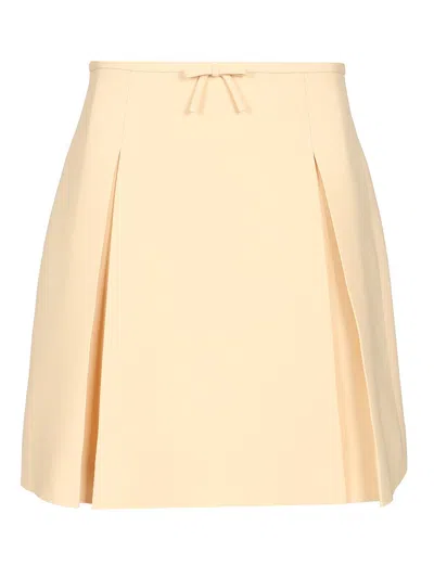 Valentino Crepe Couture Short Skirt In Rose