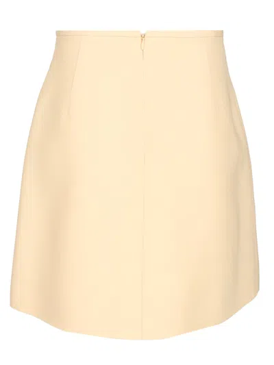 Valentino Crepe Couture Short Skirt In Rose